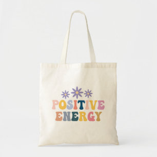 Retro Hippie Positive Quote Tote Bag
