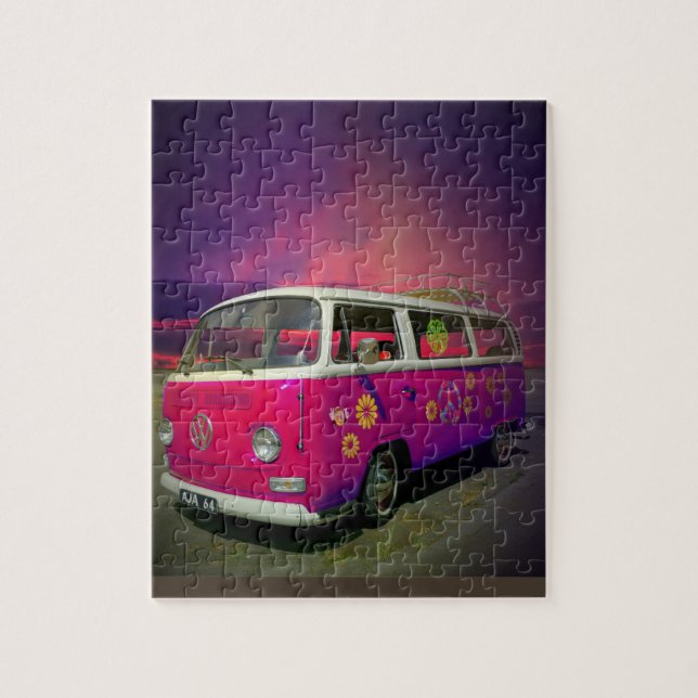 RETRO HIPPIE VAN JIGSAW PUZZLE (Vertical)
