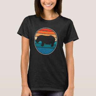 Retro Hippo Vintage Style Cute Hippo T-Shirt
