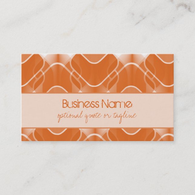 Retro Hipster Business Card, Tangerine Card (Front)
