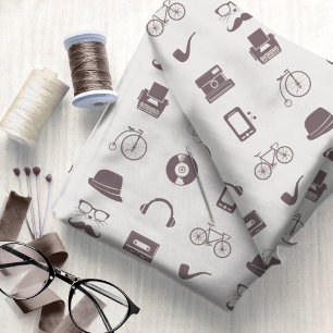 Retro Hipster Graphics #3 ID1073 Fabric