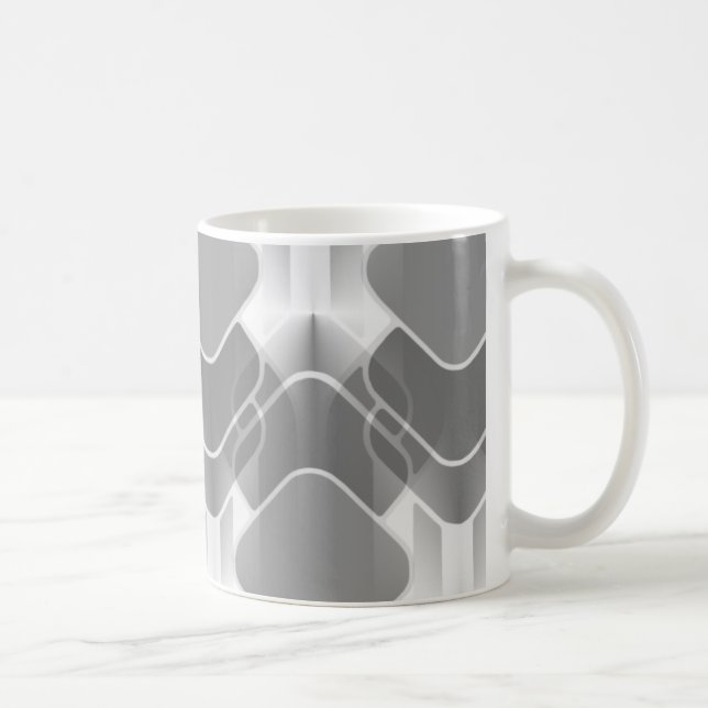 Retro Hipster Mug, Grey Coffee Mug (Right)