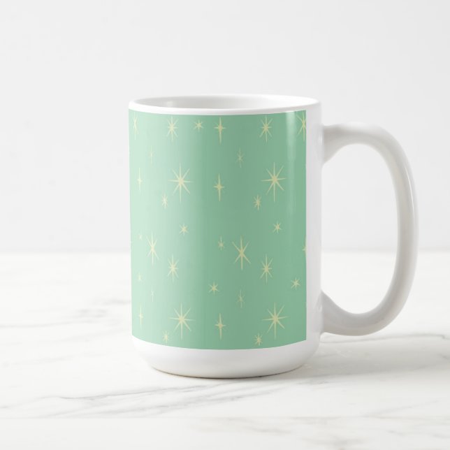 Retro Hipster Space Age Atomic Starburst 15oz Coffee Mug (Right)