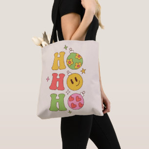 Retro Ho Ho Ho Groovy Christmas  Tote Bag