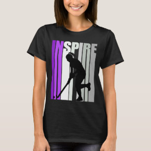 Retro Hockey Girl Hockeys Inspire Inspiring Moves  T-Shirt
