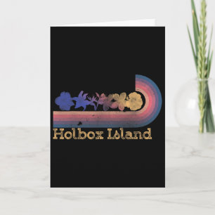 Retro Holbox Island Tropical Flowers 80's Style Su Card
