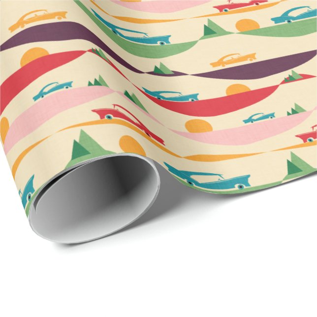 retro holiday beige wrapping paper (Roll Corner)