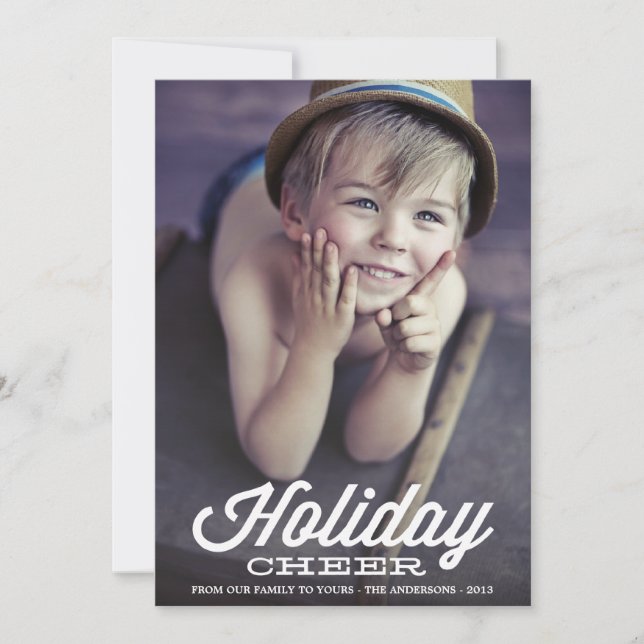 RETRO HOLIDAY CHEER | HOLIDAY PHOTO CARD (Front)