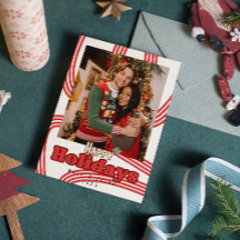 Retro Holiday Christmas friends family card