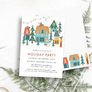 Retro Holiday Christmas Party Invitation