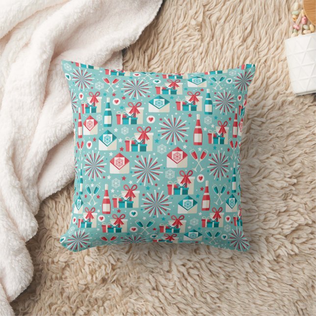 Retro Holiday Cotton, Throw Pillow 16" x 16" (Blanket)