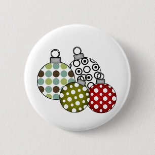 Retro Holiday Ornaments 6 Cm Round Badge
