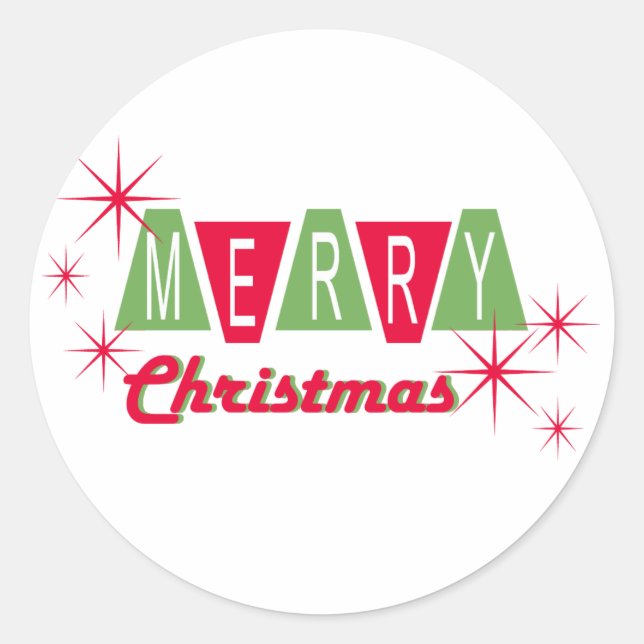 RETRO HOLIDAY round seal sticker (Front)