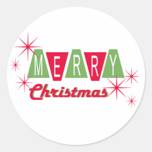 RETRO HOLIDAY round seal sticker