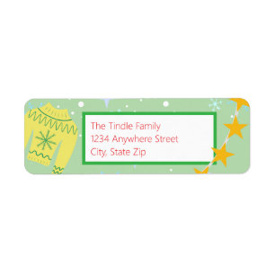 Retro Holiday Ugly Christmas Sweater Gift Tags