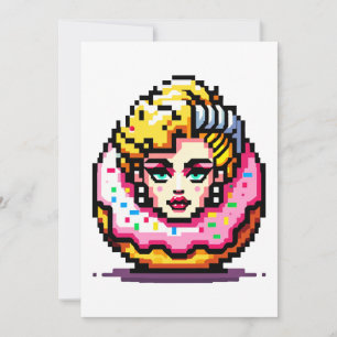 Retro Hollywood Icon - Pixel Art Pop Culture Holiday Card