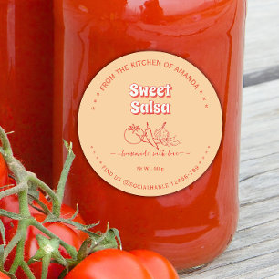 Retro Homemade Salsa Label