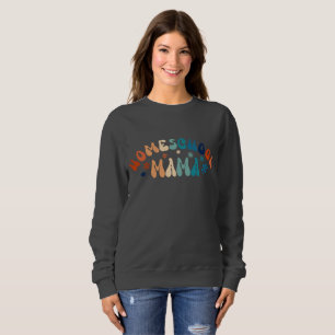 Retro Homeschool Mom Mama   Sweatshirt