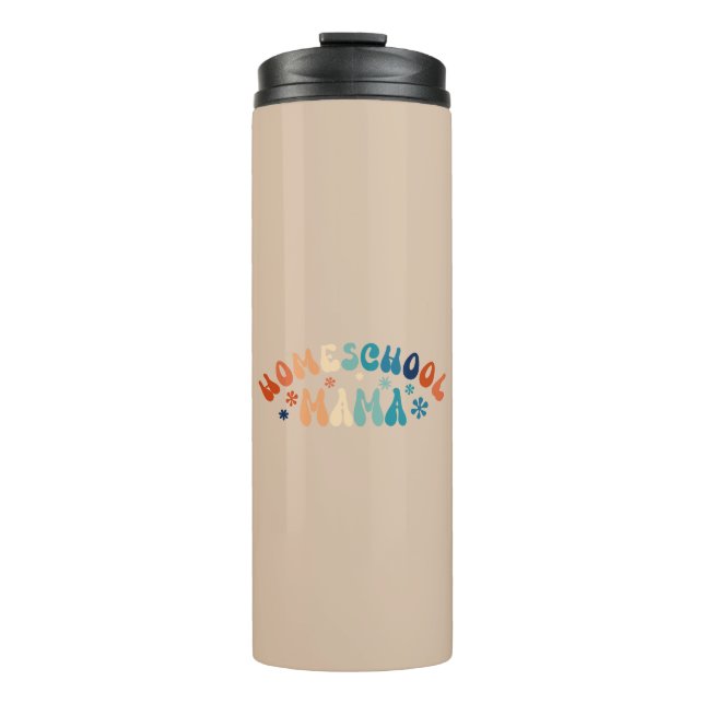 Retro Homeschool Mum Mama   Thermal Tumbler (Front)