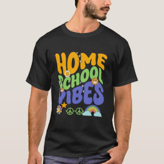 Retro Homeschool Vibes Homeschooling Mum Teacher E T-Shirt