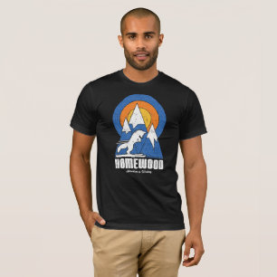 Retro Homewood Mountain Ski White Fox T-Shirt