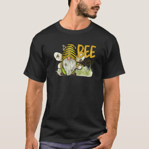 Retro Honey Bee Gnome Bee Blessed Kindness Inspira T-Shirt