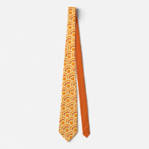 Retro Honeycomb Waves Orange Hexagon Pattern