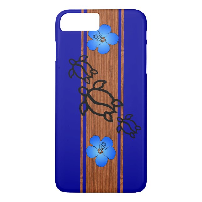 Retro Honu Surfboard Case-Mate iPhone Case (Back)