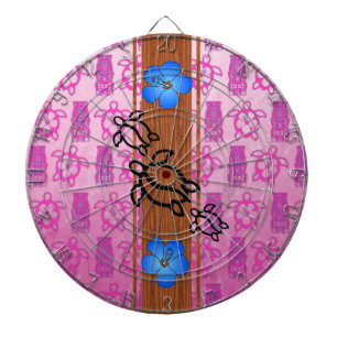 Retro Honu Surfboard Dartboard