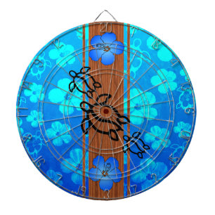 Retro Honu Surfboard Dartboard