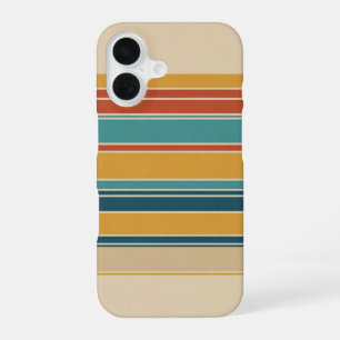 Retro Horizontal Lines iPhone 16 Case