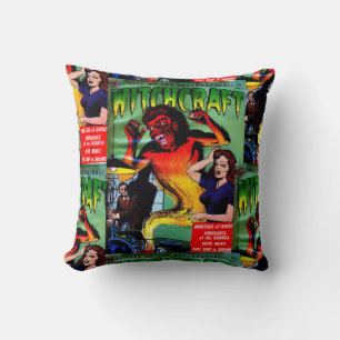 Retro Horror Comic Book Decorative Throw Pillows
