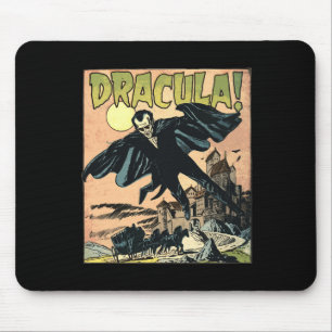 Retro Horror Movie Monster Vampire Vintage Hallowe Mouse Pad