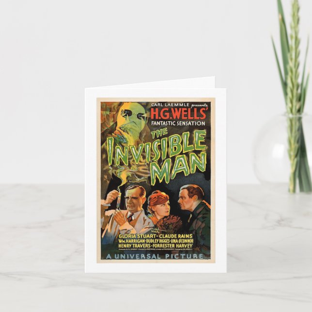 Retro Horror Movie S Monsters Halloween  Card (Front)