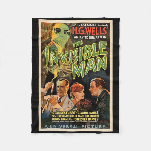 Retro Horror Movie S Monsters Halloween  Fleece Blanket (Front)