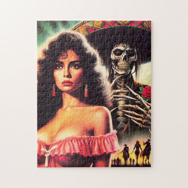 Retro Horror Woman Jigsaw Puzzle (Vertical)