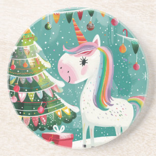 Retro Horse Christmas Coaster