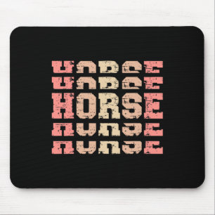 Retro Horse Horseback Riding Cowgirl Mouse Pad