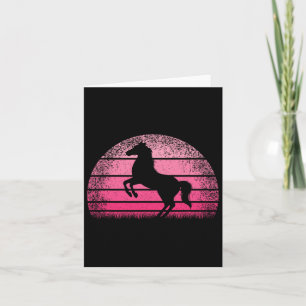 Retro Horse Horseback Riding Horse Lover Cowgirl W Card