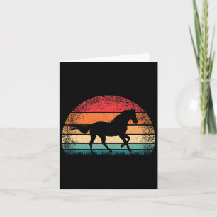 Retro Horse Lover Horseback Riding Cowgirl Western Card