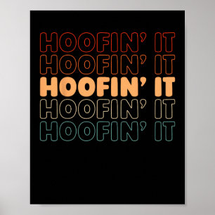 Retro Horse Riding Rider - Horseback Vintage Hoofi Poster