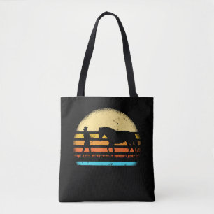 Retro Horse Show Riding equestrian Vintage Cowgirl Tote Bag