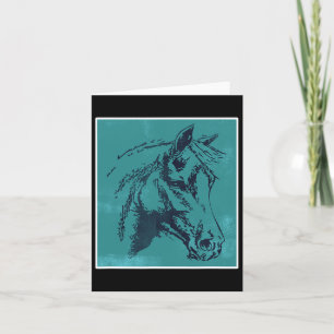 Retro Horse. Vintage Horseback Riding Equestrian F Card