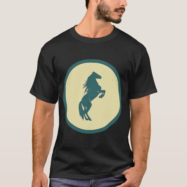 Retro Horse Vintage Wild Animal T-Shirt (Front)