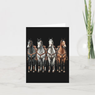 Retro Horse Western Rodeo Cowboy Equestrian Horseb Card