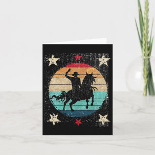 Retro Horseback Riding Country Western Horse Ridin Card