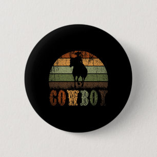 Retro Horseback Riding Rodeo Western Line Dance Ho 6 Cm Round Badge