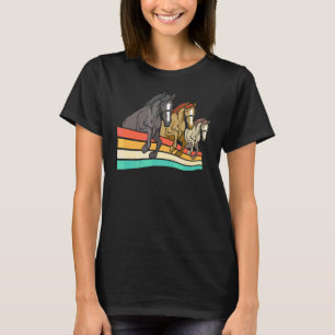 Retro Horses Vintage Equestrian Sport Dressage Sad T-Shirt