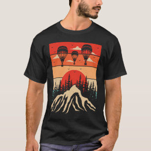 Retro Hot Air Balloon Riding Balloons Expert Rider T-Shirt
