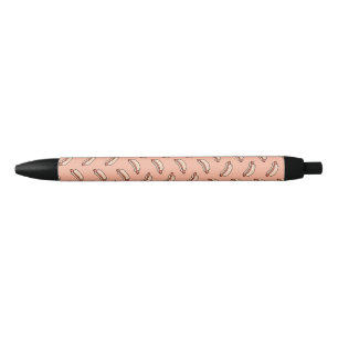 Retro Hot Dog Seamless Pattern Black Ink Pen